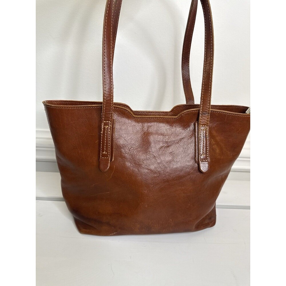 DIAS Handcrafted Leather Tote Bag Brown Greece Minimalist Shoulder Bag